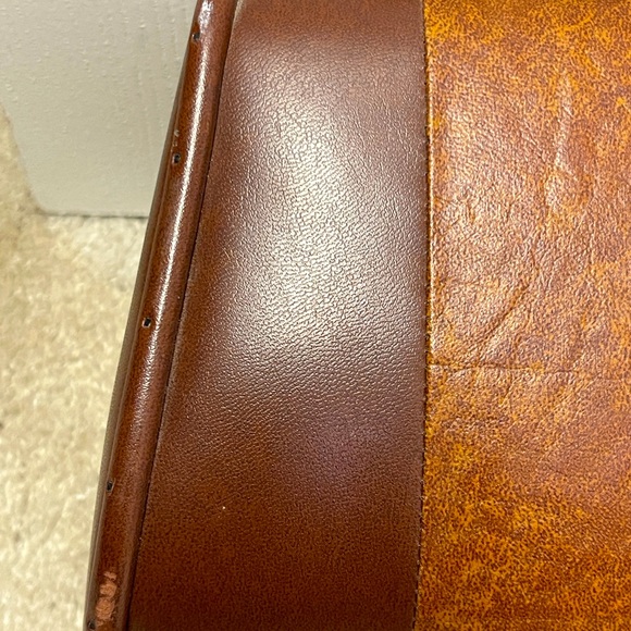 Vintage 60’s 70’s wood leather mini purse handbag possibly doctors bag brown - Picture 10 of 13